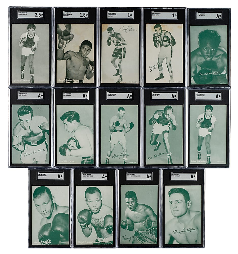 1947-1966 Exhibits Boxing Collection (252) Including 39 SGC-Graded Cards