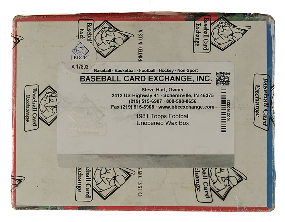 1981 Topps Football Unopened Wax Box (36 Packs) - BBCE - Joe Montana Rookie Year