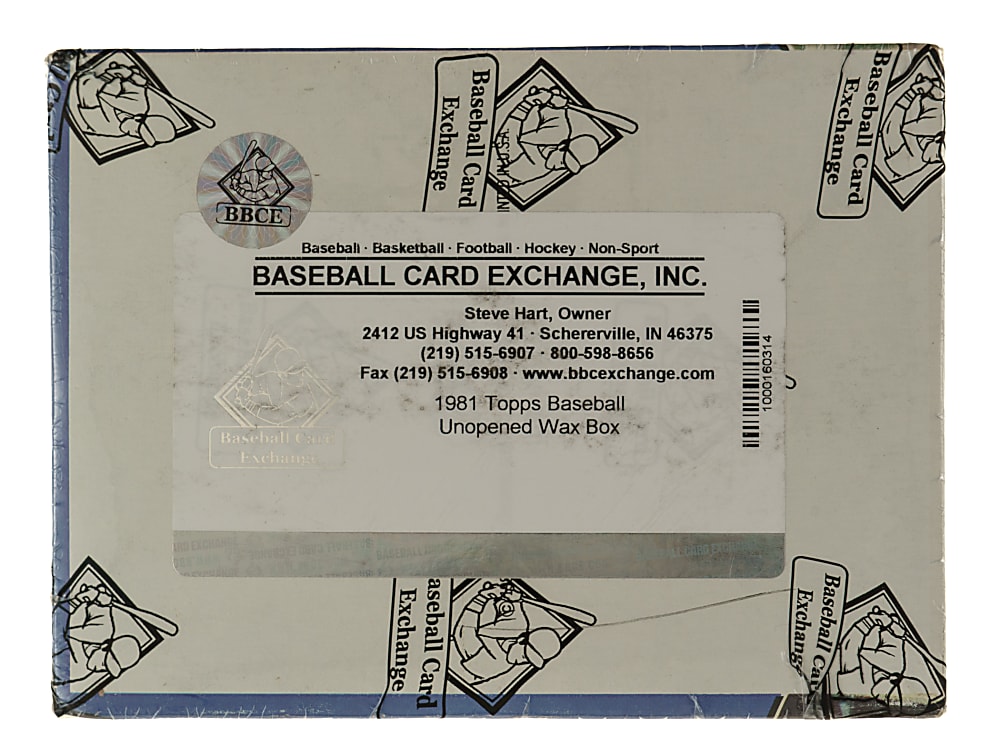 1981 Topps Unopened Wax Box (36 Packs) - BBCE