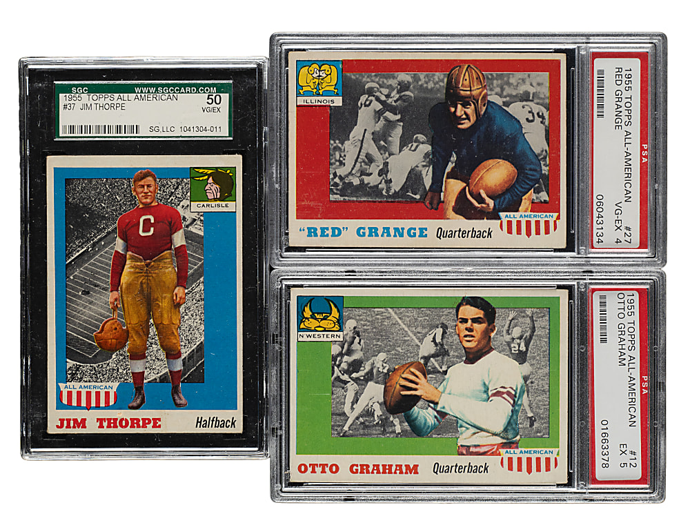 1955 Topps All-American Football Complete Set (100) Plus 107 Duplicates