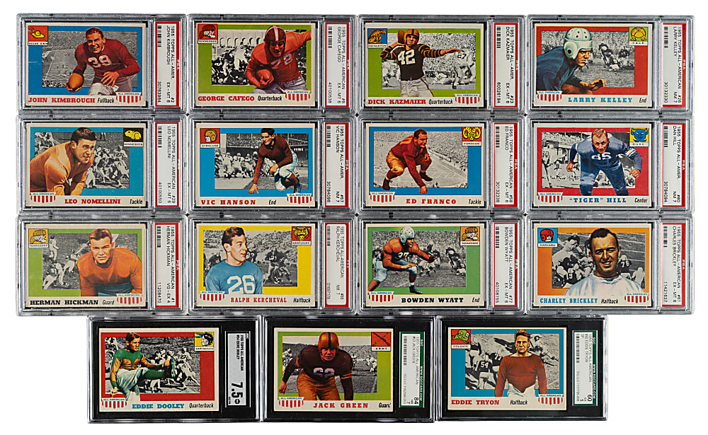 1955 Topps All-American Football Complete Set (100) Plus 107 Duplicates