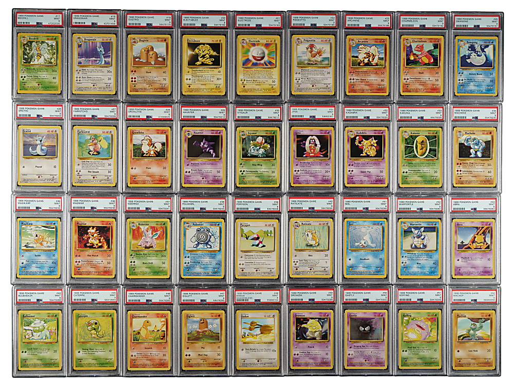 1999 Pokemon Base Set PSA MINT 9 Complete Set (102)