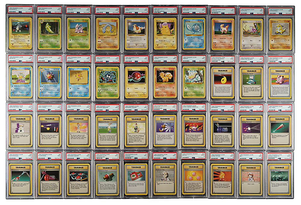 1999 Pokemon Base Set PSA MINT 9 Complete Set (102)