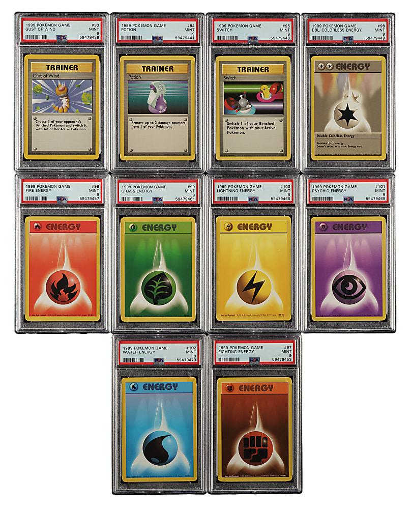 1999 Pokemon Base Set PSA MINT 9 Complete Set (102)