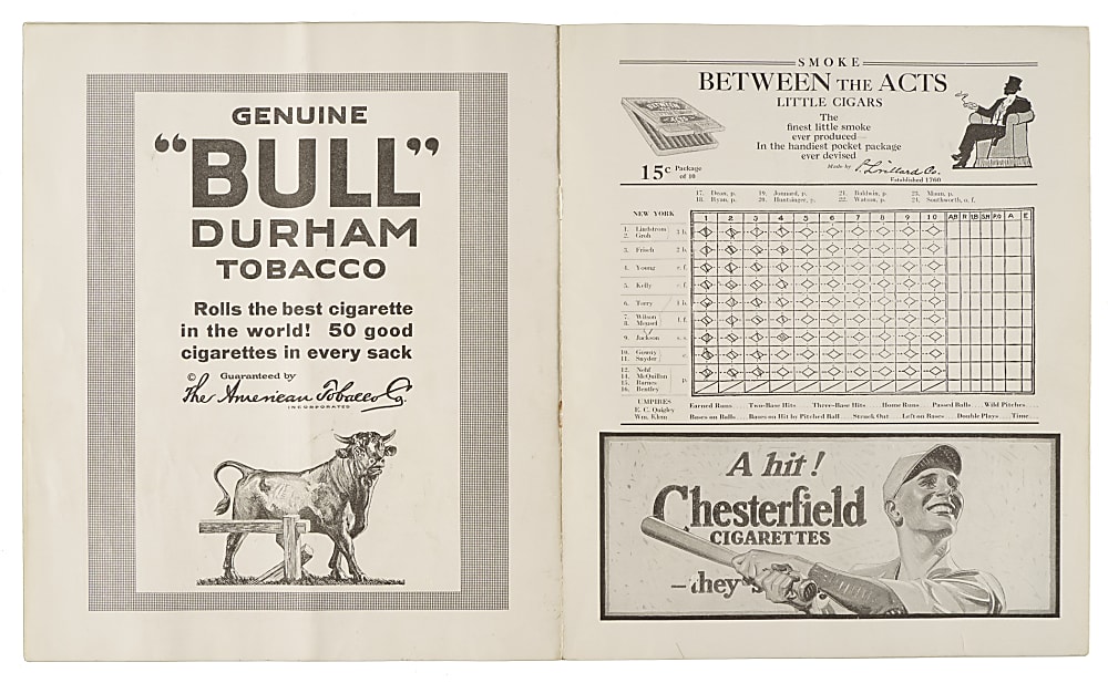 1924 New York Giants (vs. Washington Senators) World Series Program