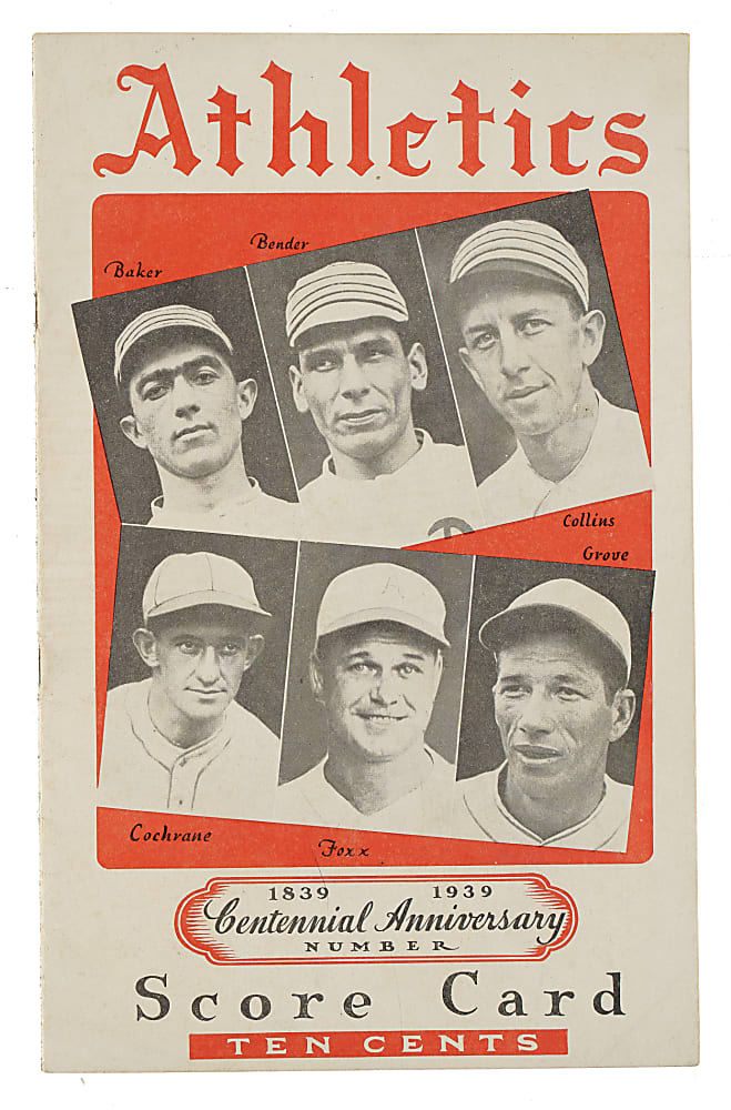 1939 Philadelphia Athletics (vs. Boston Red Sox) Multi-Signed Program with Kenesaw Landis - Ted Williams Rookie Year!
