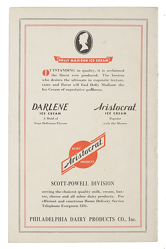 1939 Philadelphia Athletics (vs. Boston Red Sox) Multi-Signed Program with Kenesaw Landis - Ted Williams Rookie Year!