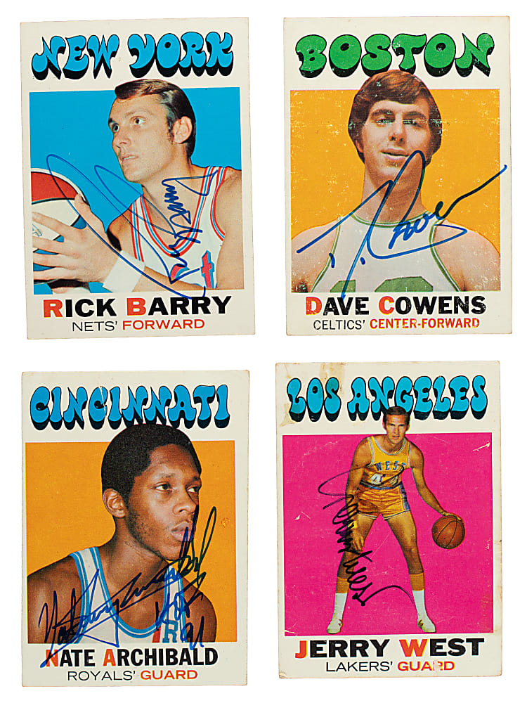 1971-1972 Topps Basketball Near-Complete Set (232/233) Including 140 Signed Cards