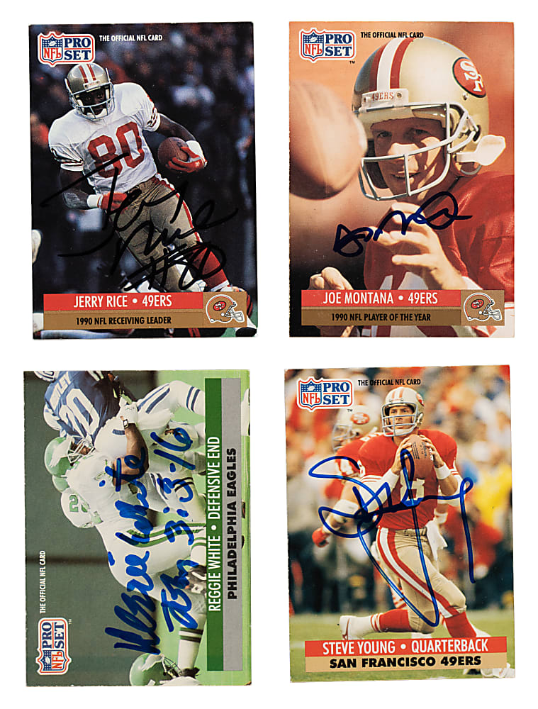 1991 Pro Set Football Complete Set (850) Including 705 Signed Cards