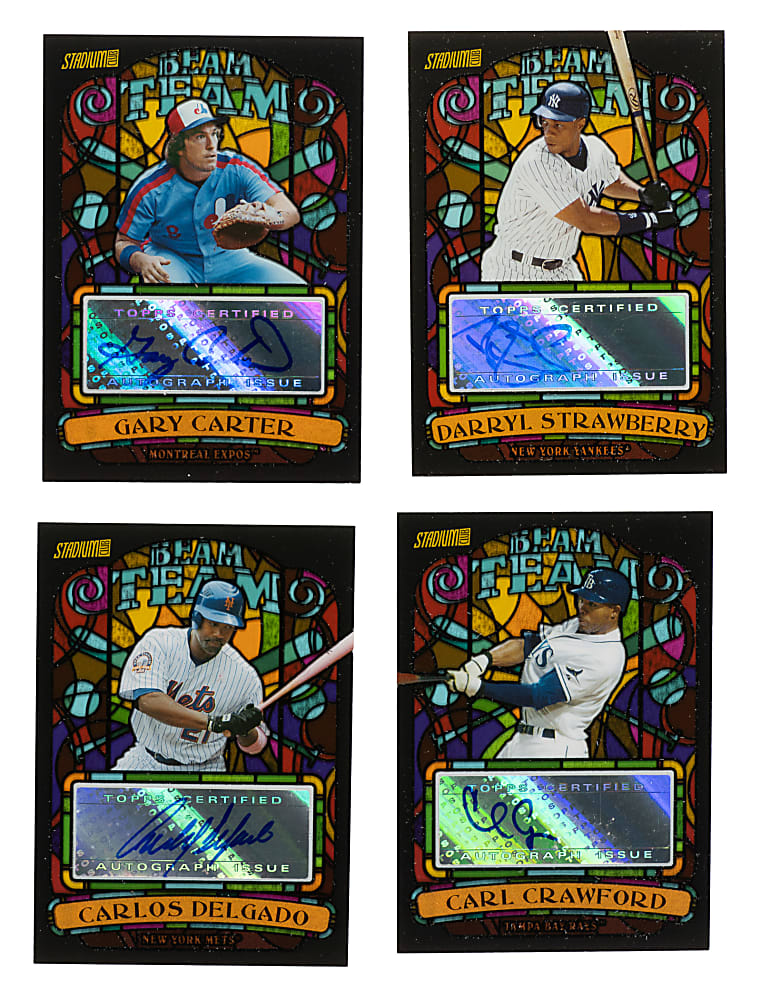 2008 Topps Stadium Club Beam Team Autographs Near-Complete Set (51/52) Plus 25 Numbered Variations Including Gary Carter, Robinson Cano, and Carl Crawford
