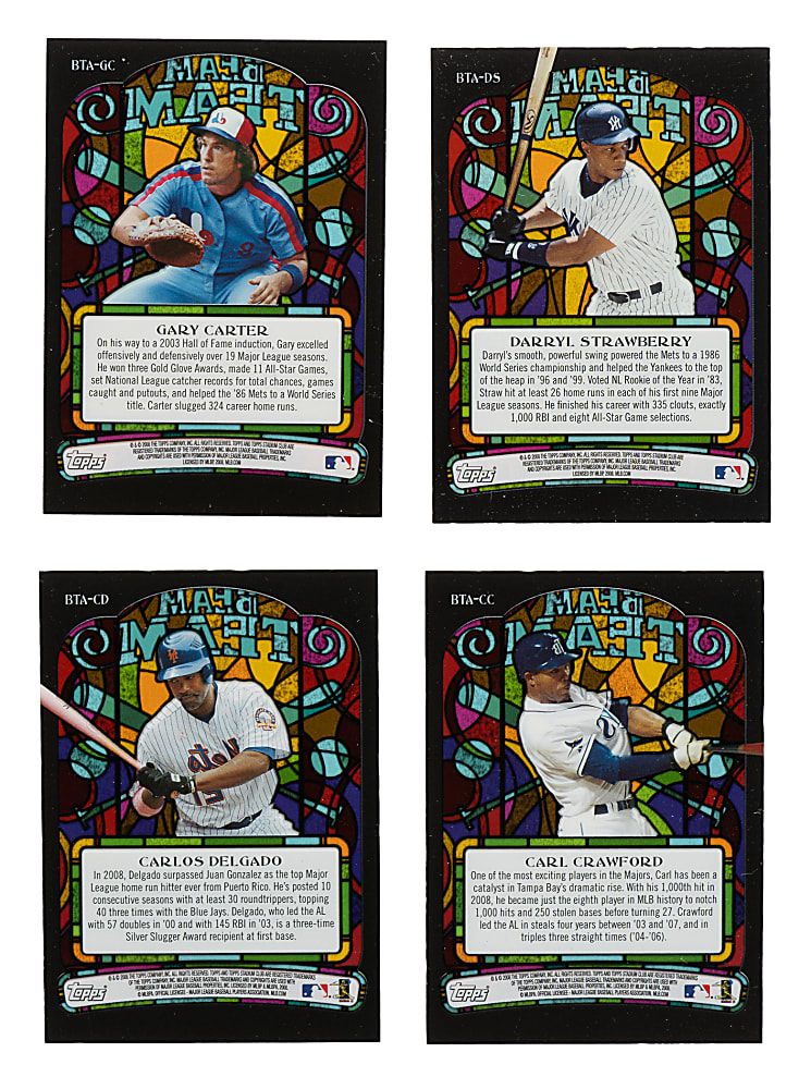 2008 Topps Stadium Club Beam Team Autographs Near-Complete Set (51/52) Plus 25 Numbered Variations Including Gary Carter, Robinson Cano, and Carl Crawford