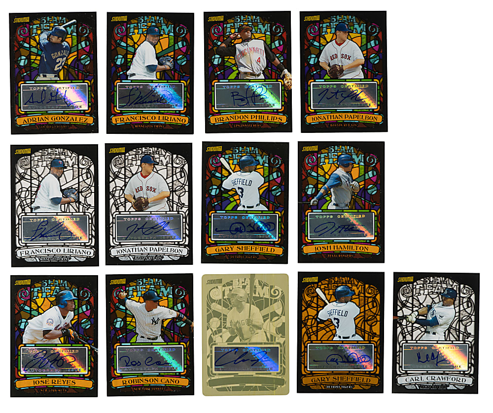 2008 Topps Stadium Club Beam Team Autographs Near-Complete Set (51/52) Plus 25 Numbered Variations Including Gary Carter, Robinson Cano, and Carl Crawford