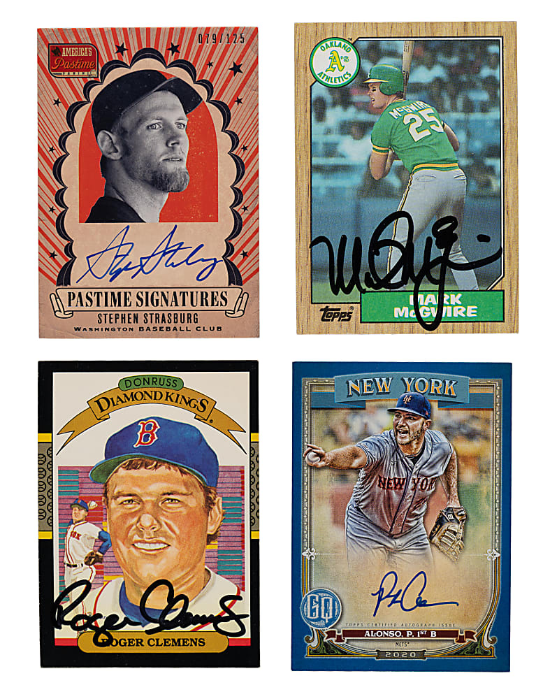 Signed 1958 to 2019 Topps, Fleer, Donruss, and Upper Deck Collection (260) Including Clemens, Sosa, and Griffey Jr.