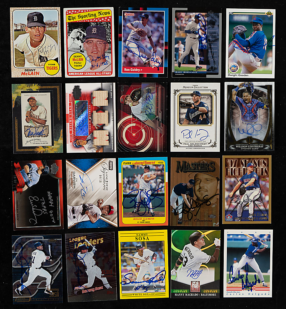 Signed 1958 to 2019 Topps, Fleer, Donruss, and Upper Deck Collection (260) Including Clemens, Sosa, and Griffey Jr.