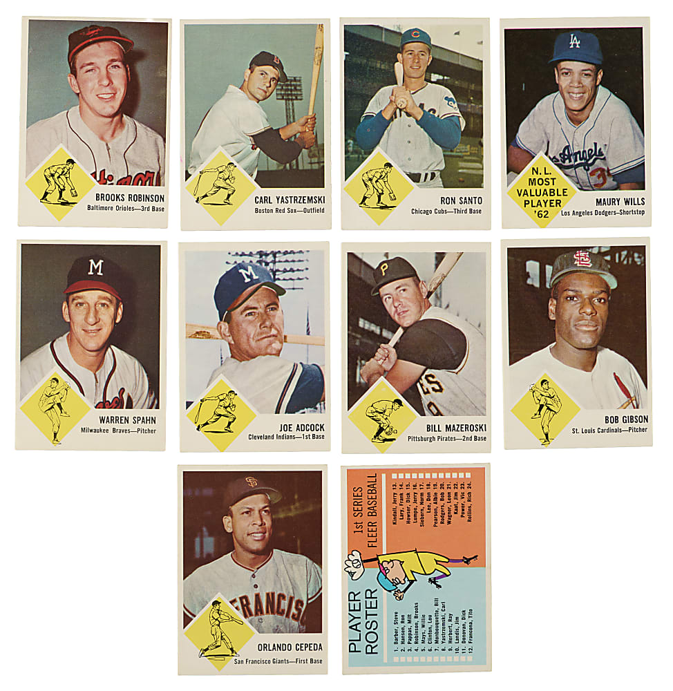 1963 Fleer Complete Set (67) Including Checklist