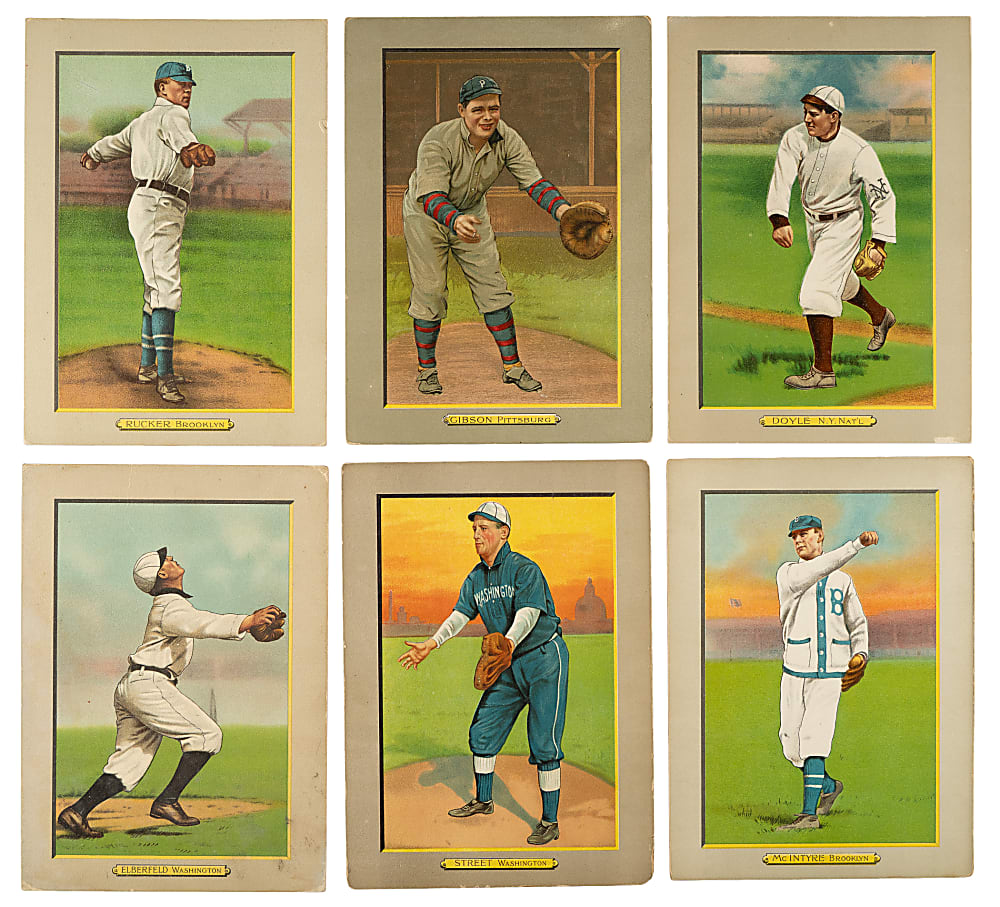 1911 T3 Turkey Red Near-Complete Set (74/100) Including 27 Advertising Backs