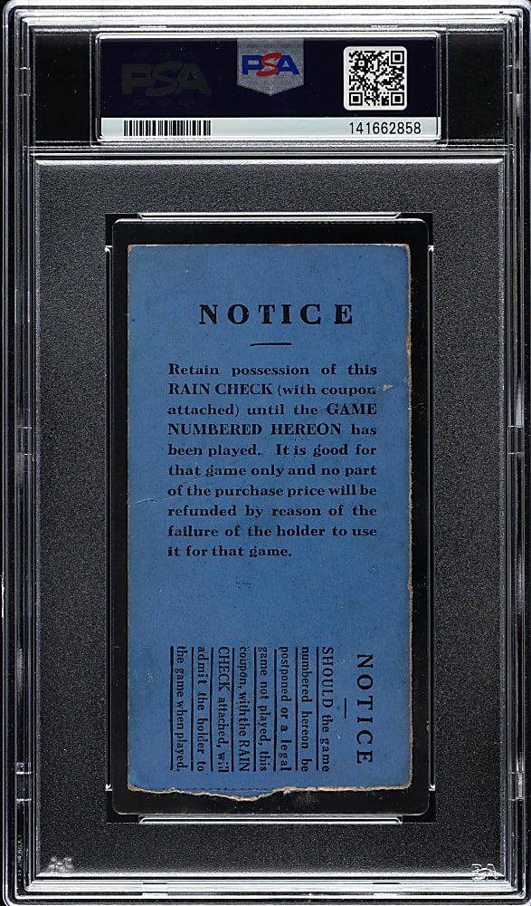 1927 New York Yankees (vs. Pittsburgh Pirates) World Series Game 3 Ticket Stub PSA VG 3 - Babe Ruth Home Run