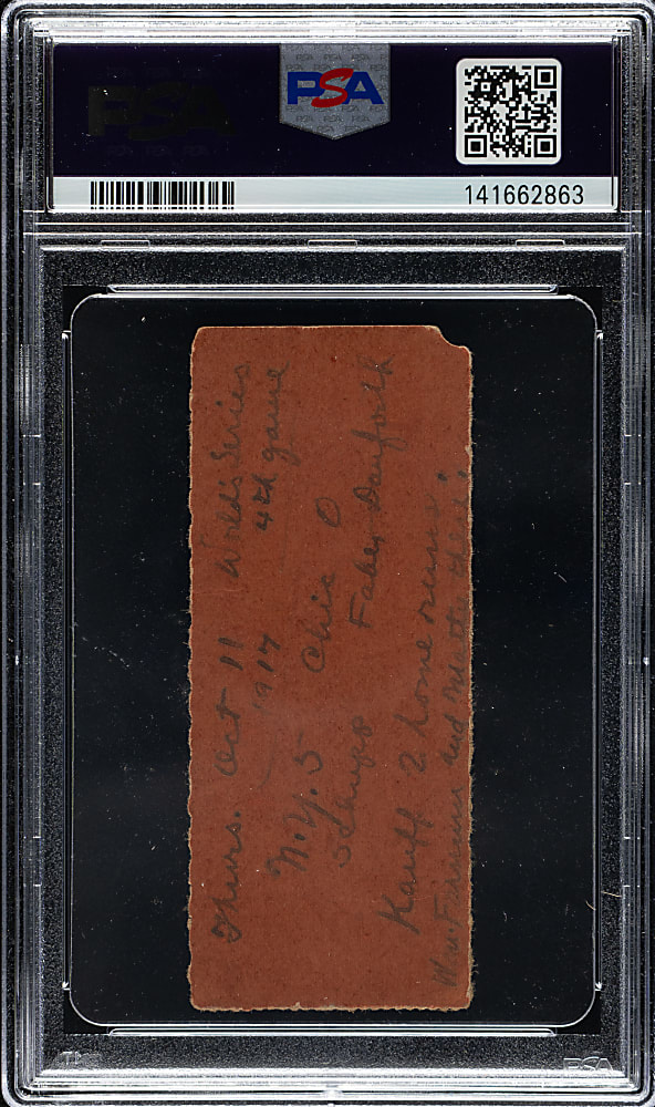 1917 New York Giants (vs. Chicago White Sox) World Series Game 4 Ticket Stub PSA GOOD 2 (MK)