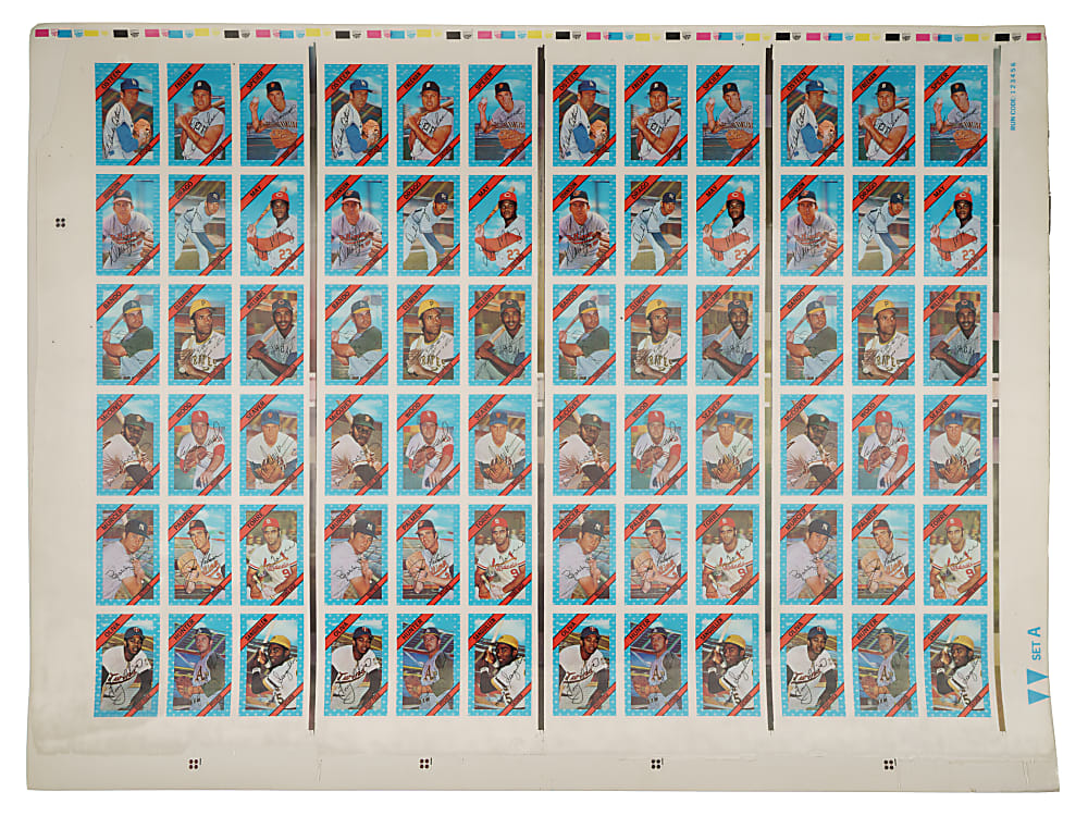 1972 Kellogg's 3-D Uncut Sheet Collection (3 Sheets, 216 Cards) Including Four Complete Sets