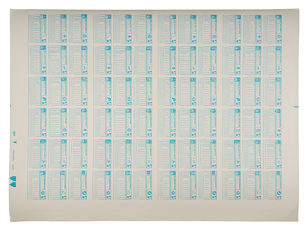 1974 Kellogg's 3-D Uncut Sheet Collection (3 Sheets, 216 Cards) Including Four Complete Sets