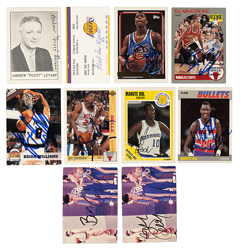 Signed 1961 to 1998 Topps, Fleer, Upper Deck, and NBA Hoops Basketball Collection (281)
