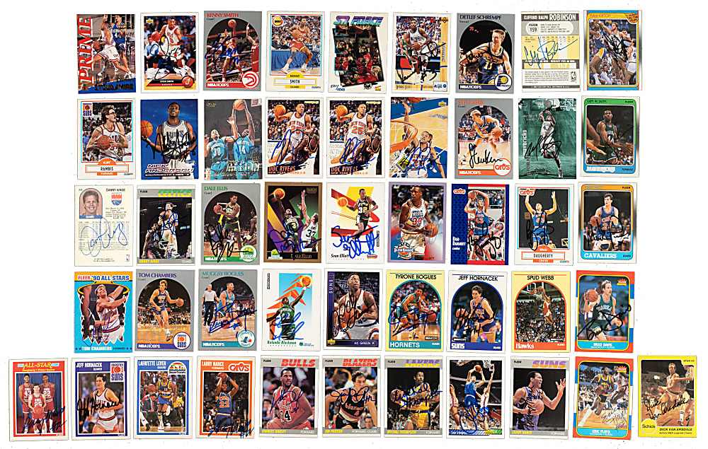 Signed 1961 to 1998 Topps, Fleer, Upper Deck, and NBA Hoops Basketball Collection (281)