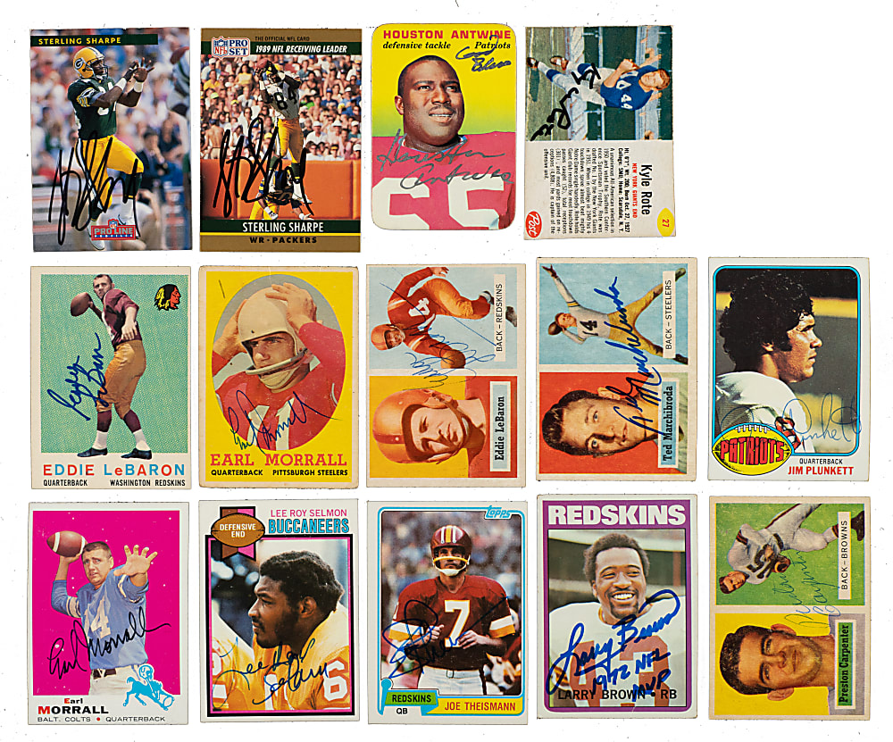 Signed 1950s to 1990s Topps, Bowman, and Post Cereal Football Collection (725)