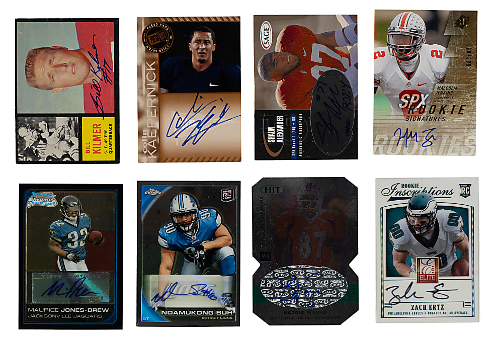 Signed 1950s to 2000s Topps, Fleer, Pro Set and Score Football Collection (355) Including Shaun Alexander, Chad Johnson, and Jack Kemp