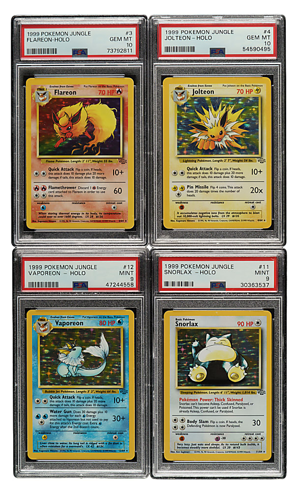 1999 Pokemon Jungle PSA-Graded Complete Set (64) Including 61 GEM MINT 10 Examples