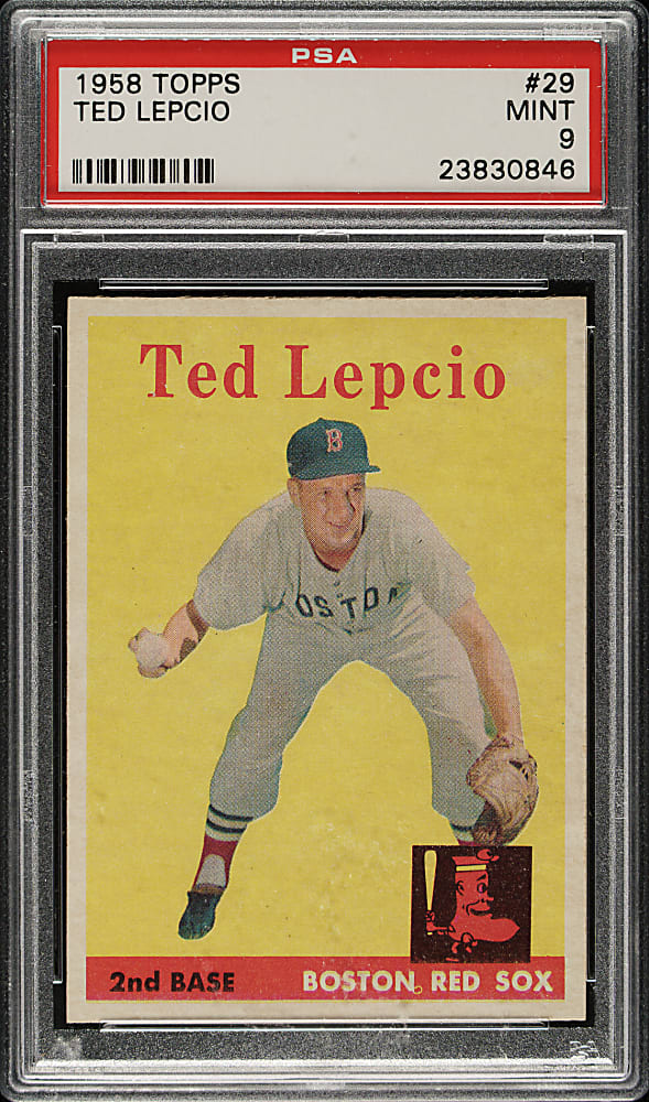 1958 Topps #29 Ted Lepcio PSA MINT 9