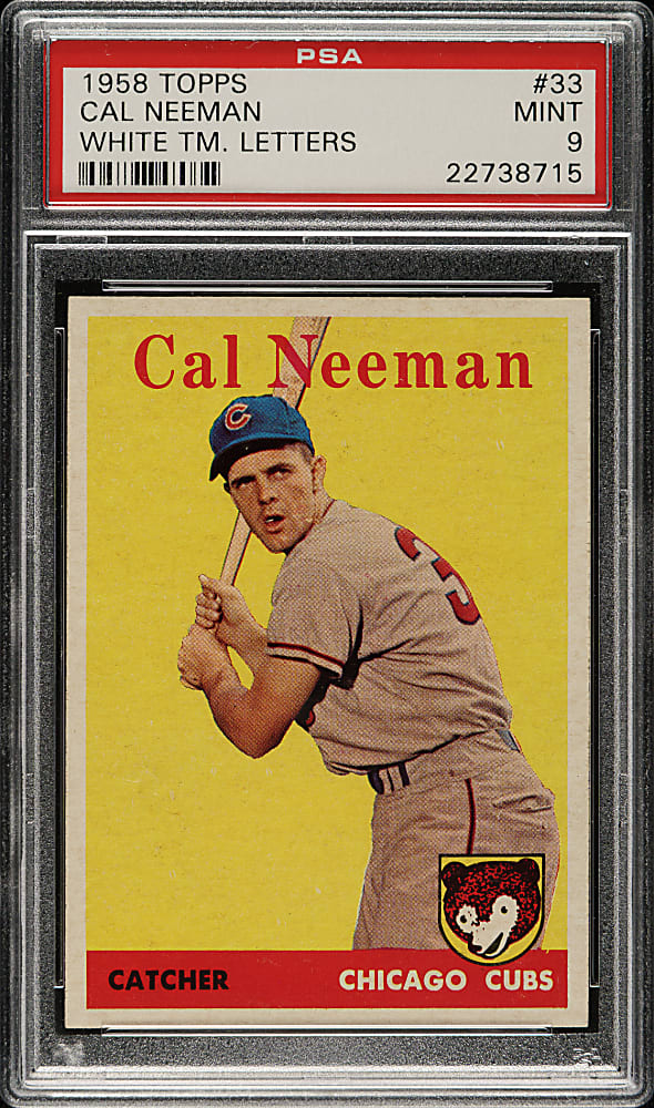 1958 Topps #33 Cal Neeman PSA MINT 9 - Highest Graded!