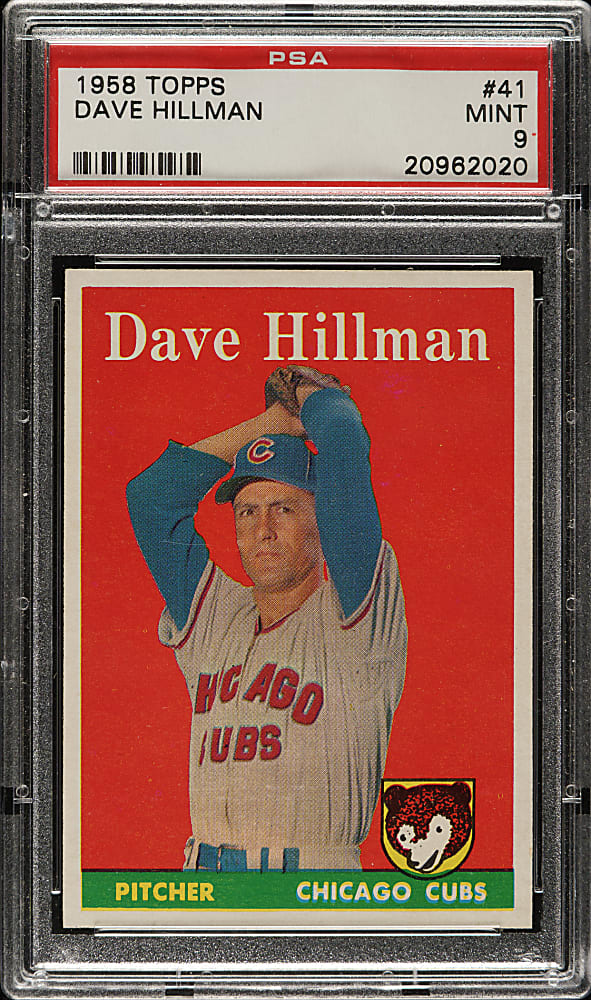 1958 Topps #41 Dave Hillman PSA MINT 9