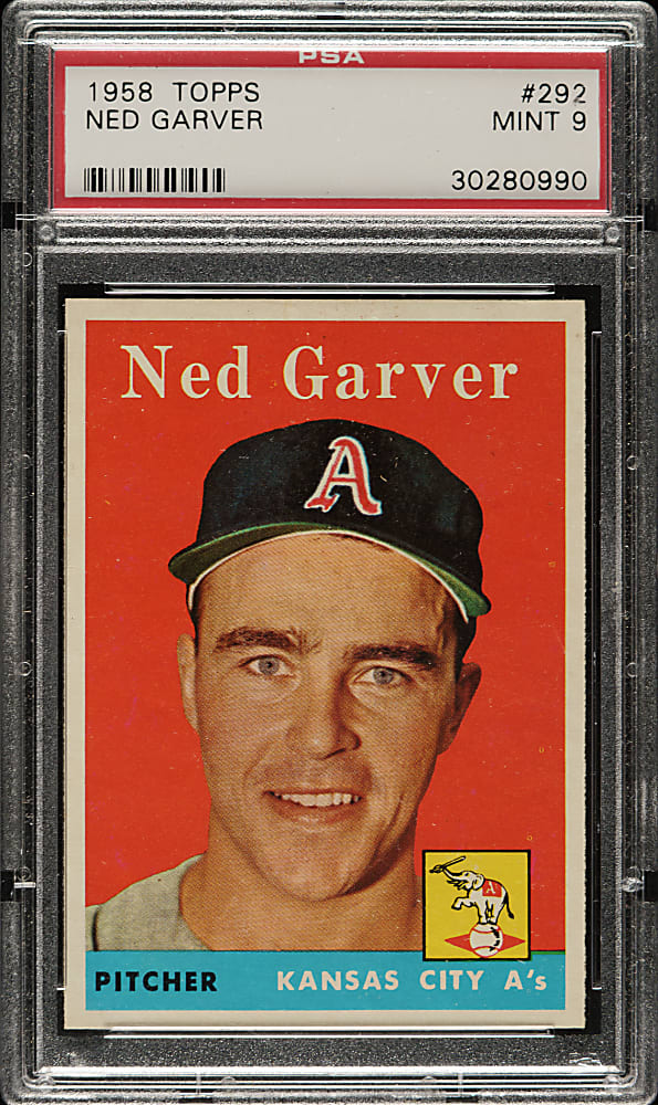 1958 Topps #292 Ned Garver PSA MINT 9