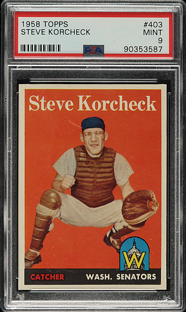 1958 Topps #403 Steve Korcheck PSA MINT 9 - Highest Graded!