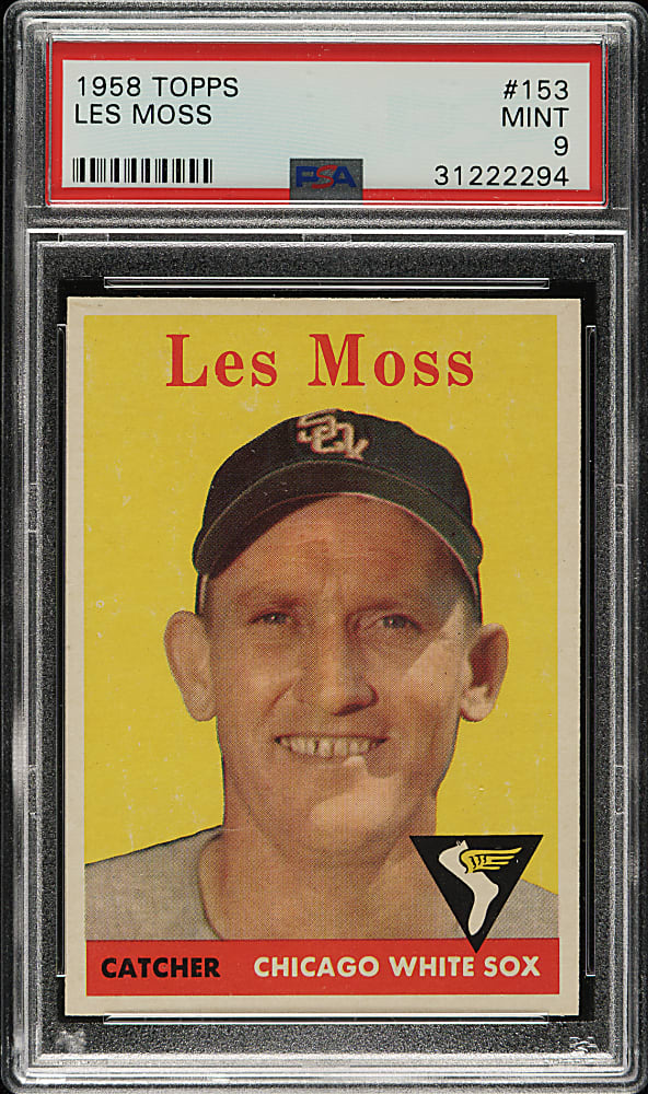 1958 Topps #153 Les Moss PSA MINT 9 - Highest Graded!