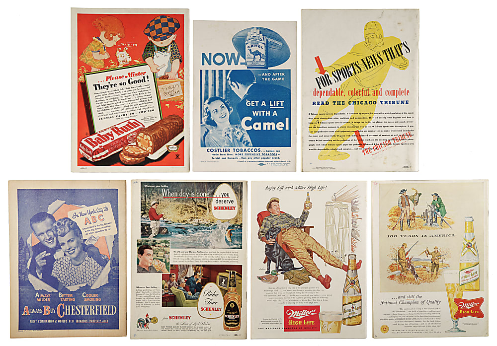 1934 to 1955 Football Program Collection (7) Including Chicago Cardinals, New York Yankees, and Green Bay Packers