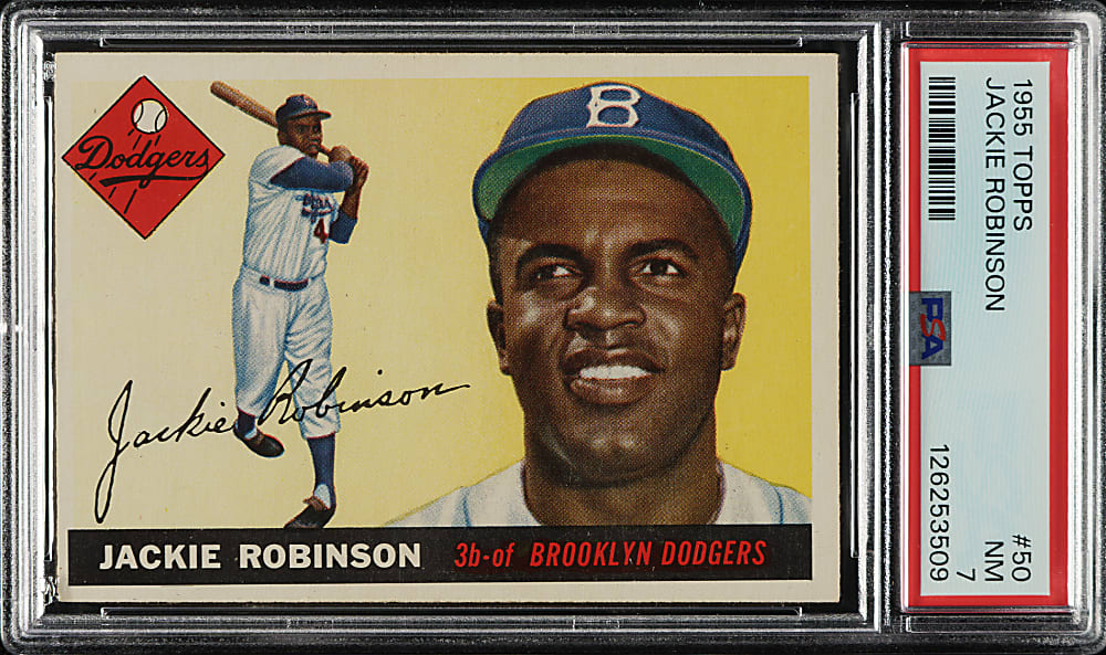 1955 Topps #50 Jackie Robinson PSA NM 7