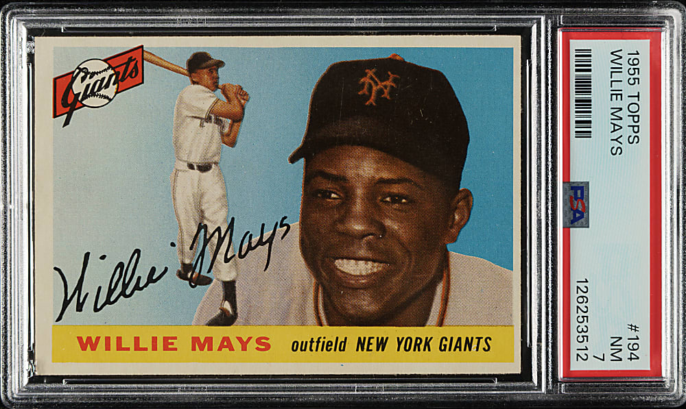 1955 Topps #194 Willie Mays PSA NM 7