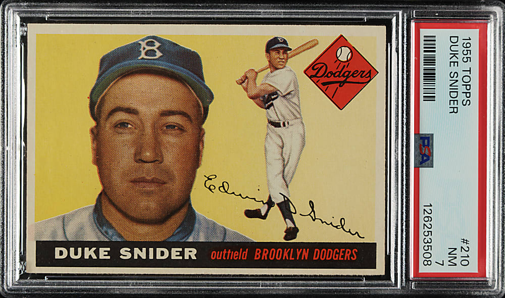 1955 Topps #210 Duke Snider PSA NM 7