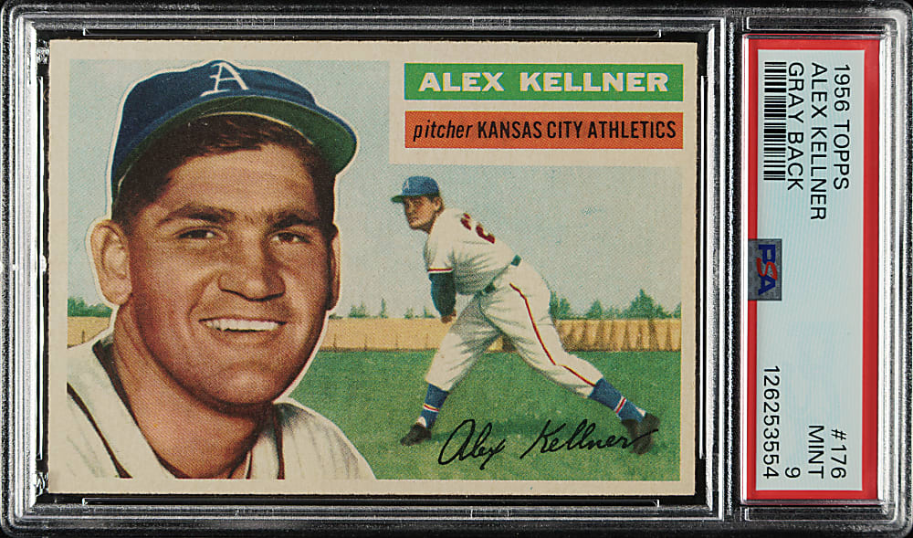 1956 Topps #176 Alex Kellner Gray Back PSA MINT 9
