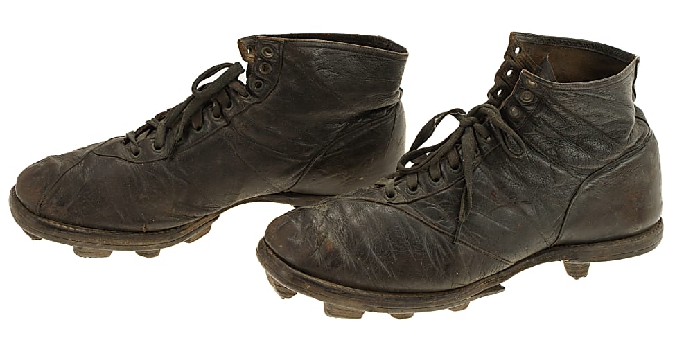Vintage "Wright & Ditson-Victor" Football Cleats with Early Leather Football