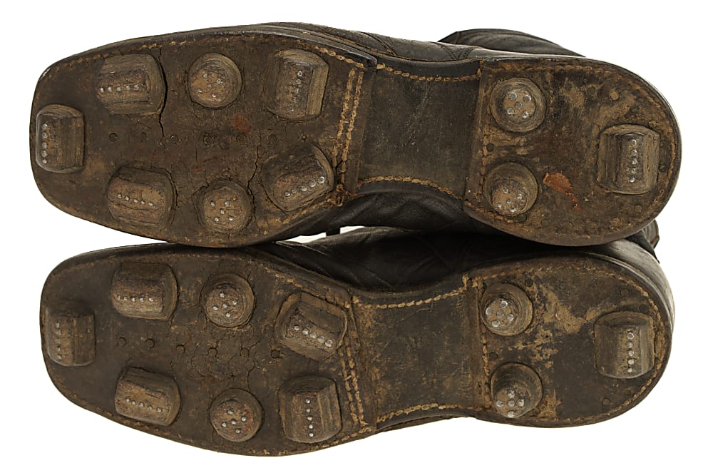 Vintage "Wright & Ditson-Victor" Football Cleats with Early Leather Football