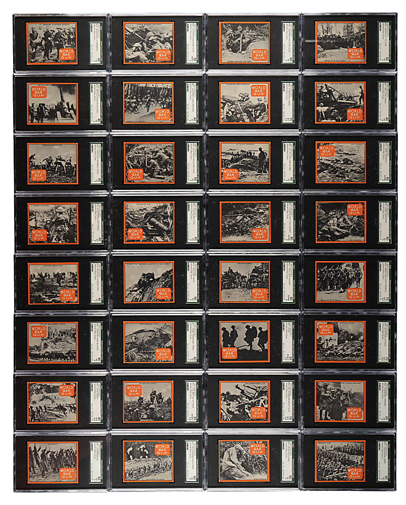 1933 R174 Goudey "World War Gum" Partial Set (55/96) Including 48 SGC- and PSA-Graded Cards