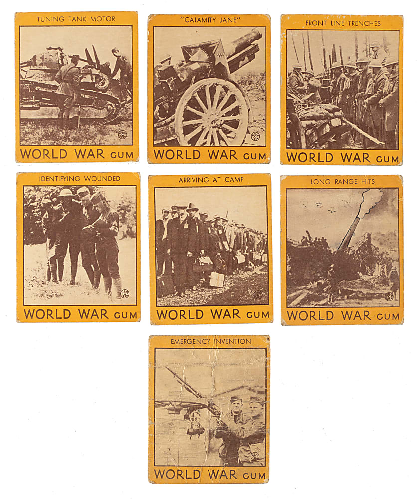 1933 R174 Goudey "World War Gum" Partial Set (55/96) Including 48 SGC- and PSA-Graded Cards