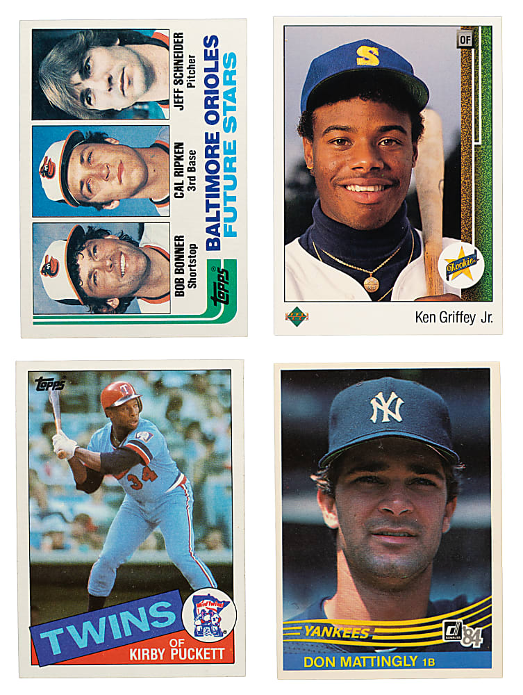 High-Grade 1980 to 1994 Topps, Fleer, and Donruss Hall of Fame and Stars Collection (166) Including 43 Hall of Fame Rookies