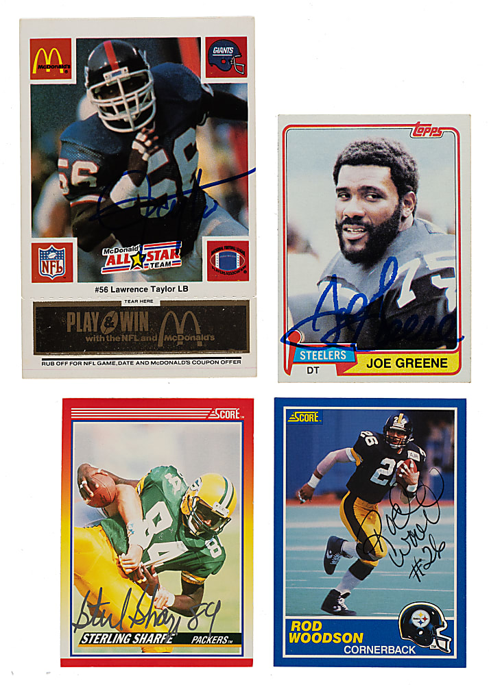 Signed 1981 to 1990 Topps, Score, and Pro Set Football Collection (199) Including 52 Hall of Famers