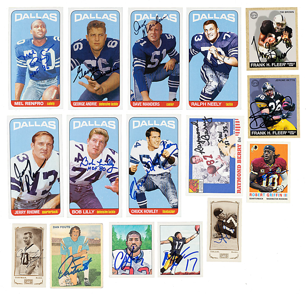 Signed 2000 to 2013 Topps, Fleer, and Upper Deck Football Collection (255) Including 33 Hall of Famers