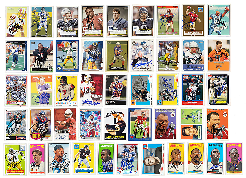Signed 2000 to 2013 Topps, Fleer, and Upper Deck Football Collection (255) Including 33 Hall of Famers