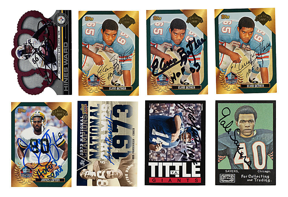 Signed 2000 to 2013 Topps, Fleer, and Upper Deck Football Collection (255) Including 33 Hall of Famers