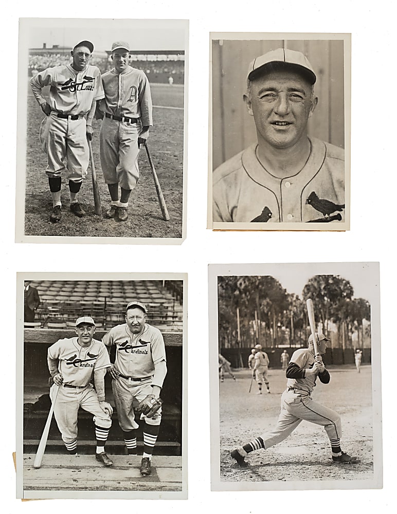 1920s and 1930s St. Louis Cardinals Vintage Photograph Collection (38) Including Frisch, Bottomley, Hafey, Mize, and Grimes